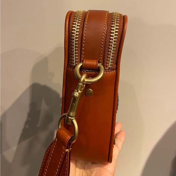 Coach Tan Rogue Crossbody 12 In Signature Canvas With Patches #CD681 - Picture 7 of 10